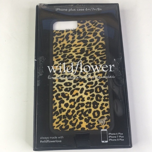 New Wildflower Leopard Print Case 6 Plus 7 Plus 8 Plus Animal Print - Picture 1 of 4
